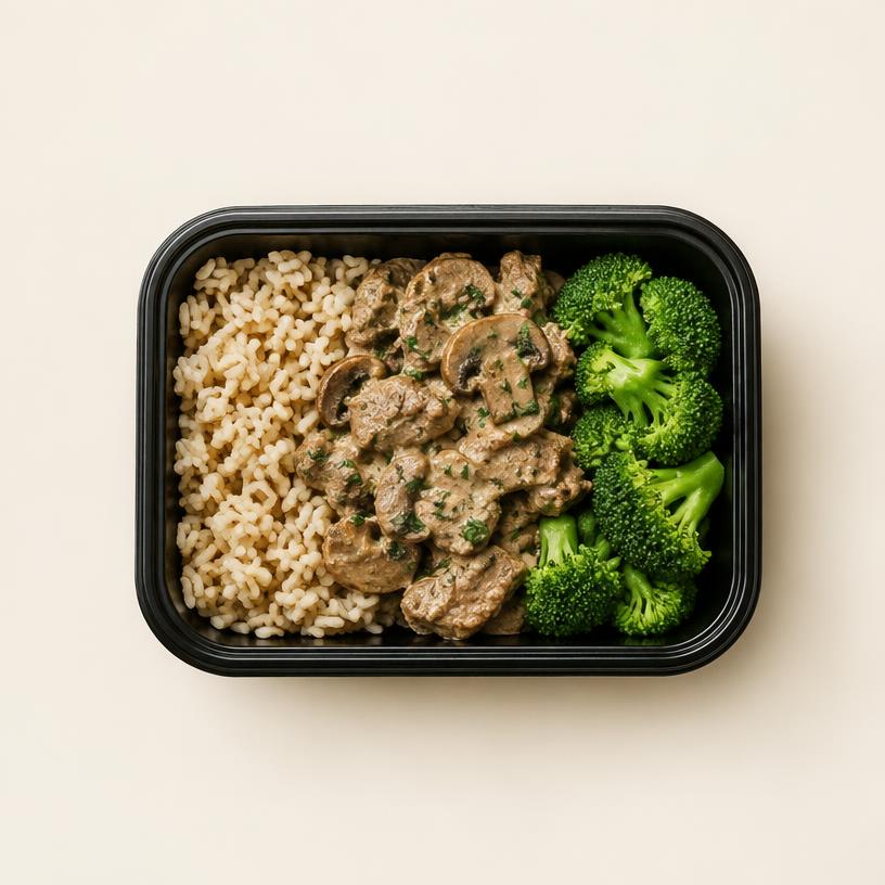 Strogonoff light com arroz integral